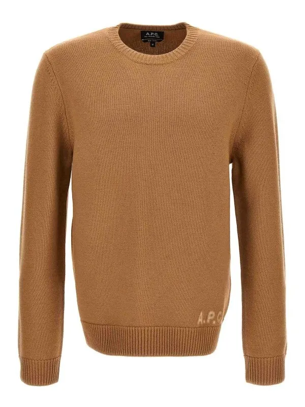 A.P.C. Pull Col Rond - Edward - Beige - Homme | WVBAZH23059TCB