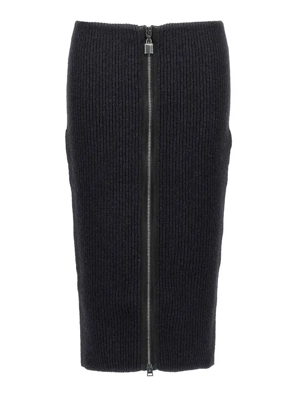 Tom Ford Jupe Midi - Noir - Noir - Femme | GCK149YAX597LB999