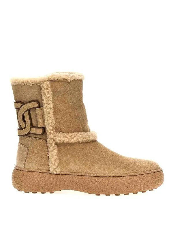 Tod's Bottes - Winter Gommini - Beige - Femme | XXW09J0HQ60I0X590A