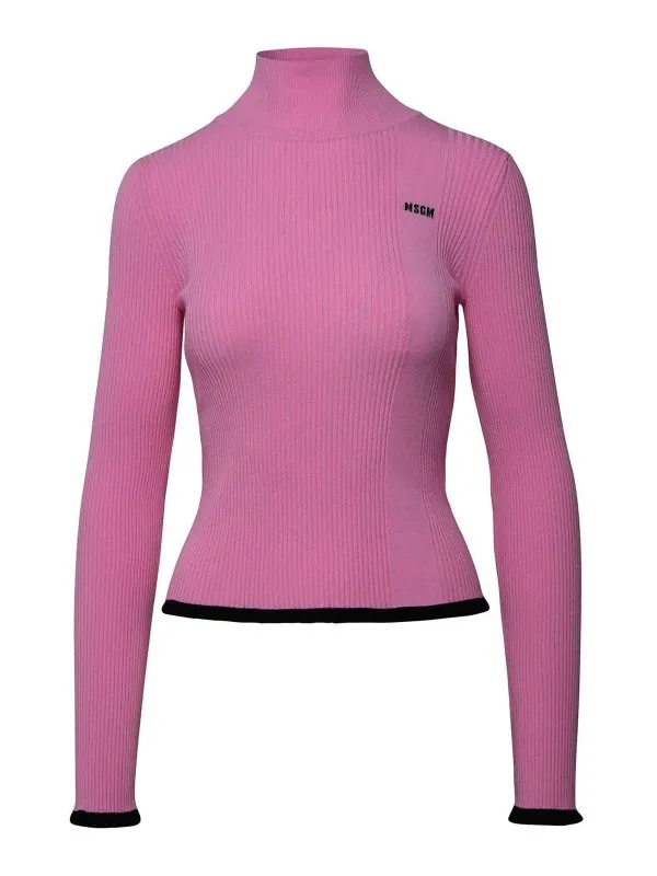 M.S.G.M. Pull Col Roulé - Couleur Chair | 3541MDM19723778812