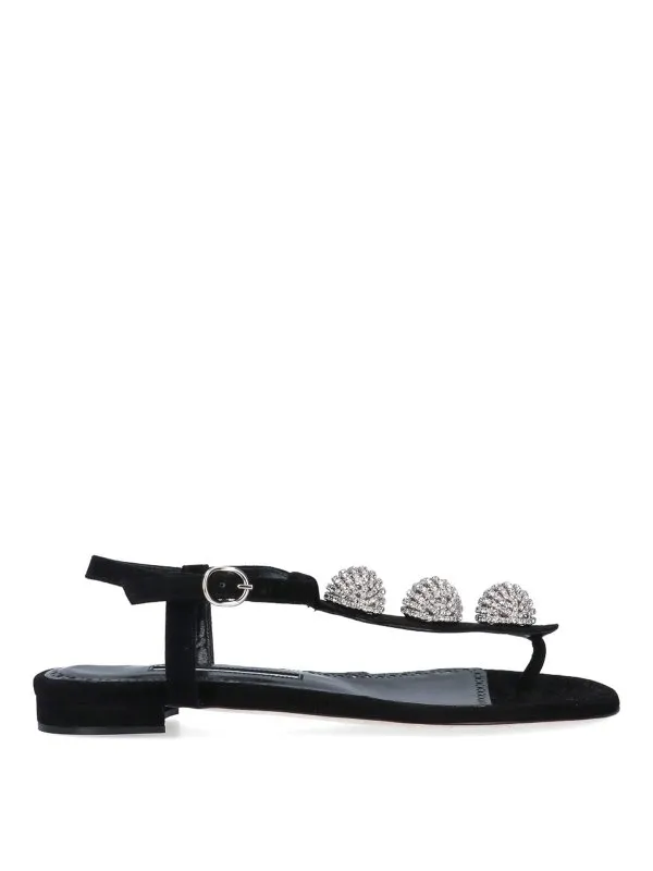 Manolo Blahnik Tongs - Hobela - Noir - Femme | 42213590002BLCK0015
