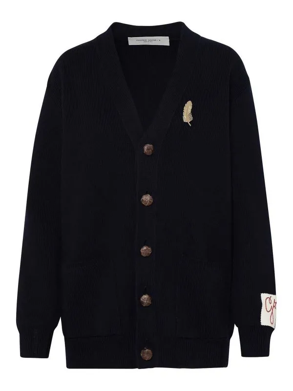 Golden Goose Cardigan - Bleu Foncé - Femme | GWP00949P00066250486