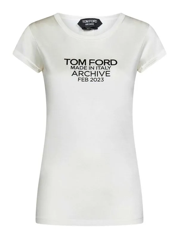 Tom Ford T-Shirt - Blanc - Blanc - Femme | TSJ559FAX835XAWLB