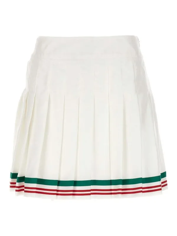 Casablanca Jupe Midi - Blanc - Blanc - Femme | WF23SK03201