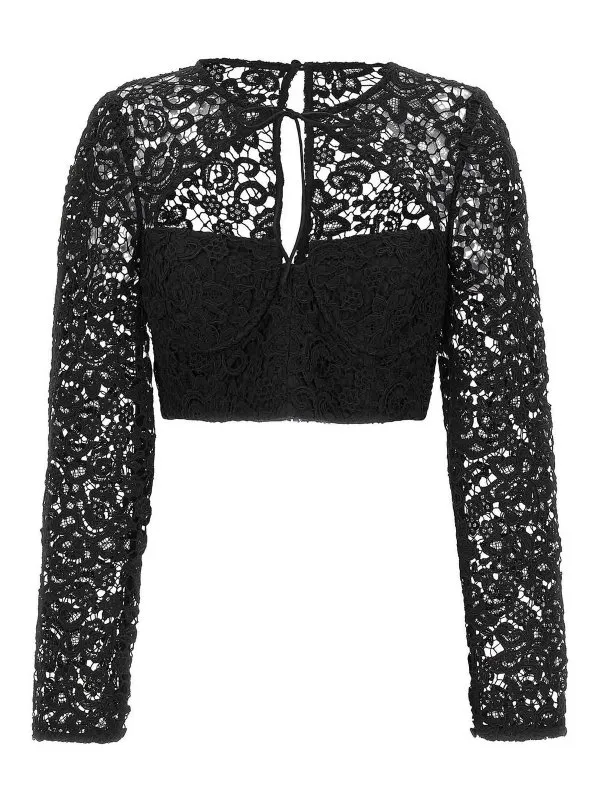 Self Portrait Top - Noir - Noir - Femme | AW23002TBBLACK