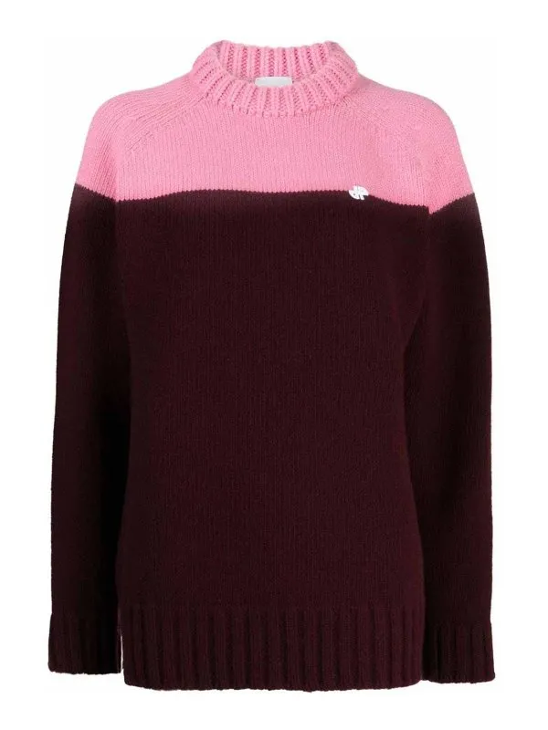 Patou Pull Col Rond - Rouge - Rouge - Femme | KN1458043496B