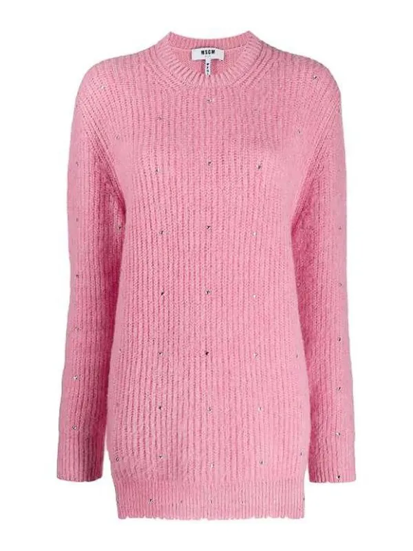 M.S.G.M. Pull Col Rond - Couleur Chair - Femme | 2742MDM25719595812