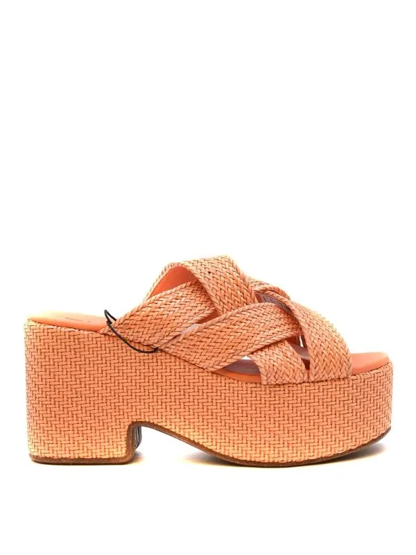Themoirè Sandales - Orange - Orange - Femme | ADILAMICROWAVED