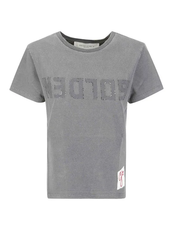 Golden Goose T-Shirt - Gris - Gris - Femme | GWP01221P00067160318