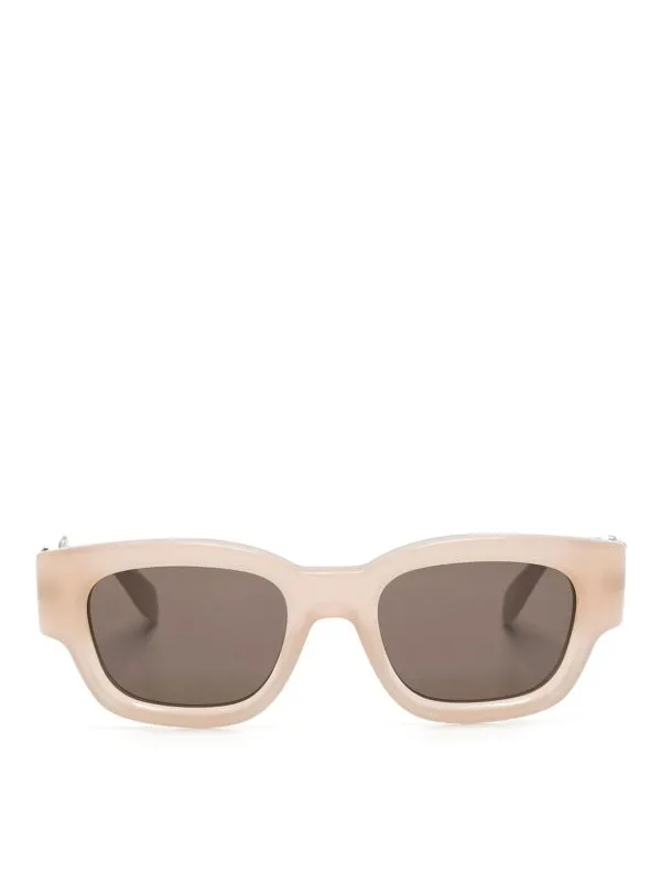 Palm Angels Lunettes De Soleil - Beige | PERI042F23PLA0011764