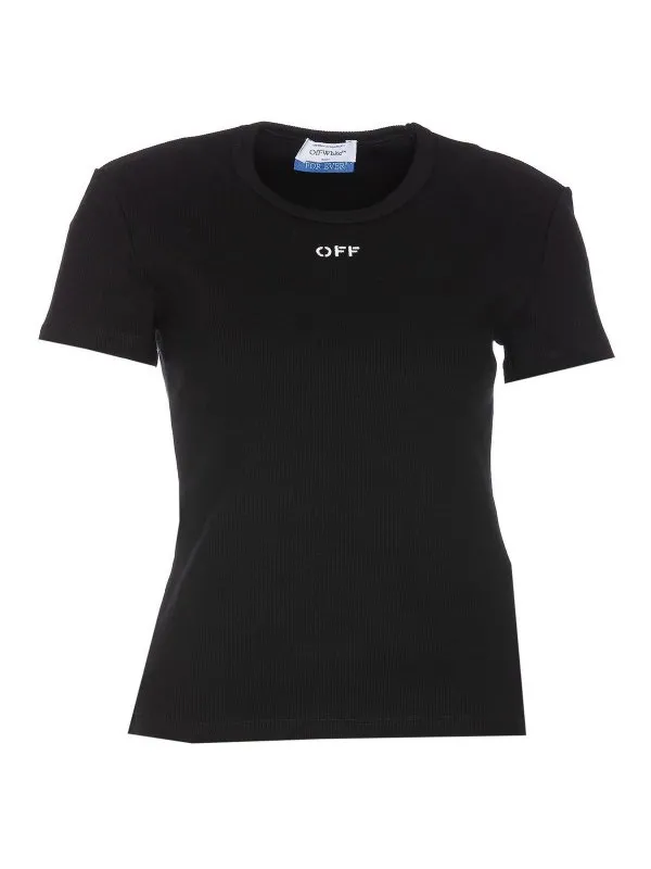 Off-White T-Shirt - Noir - Noir - Femme | OWAA065C99JER0051001
