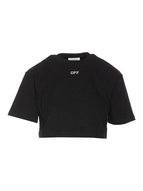 Off-White T-Shirt - Noir - Noir - Femme | OWAA081C99JER0041001