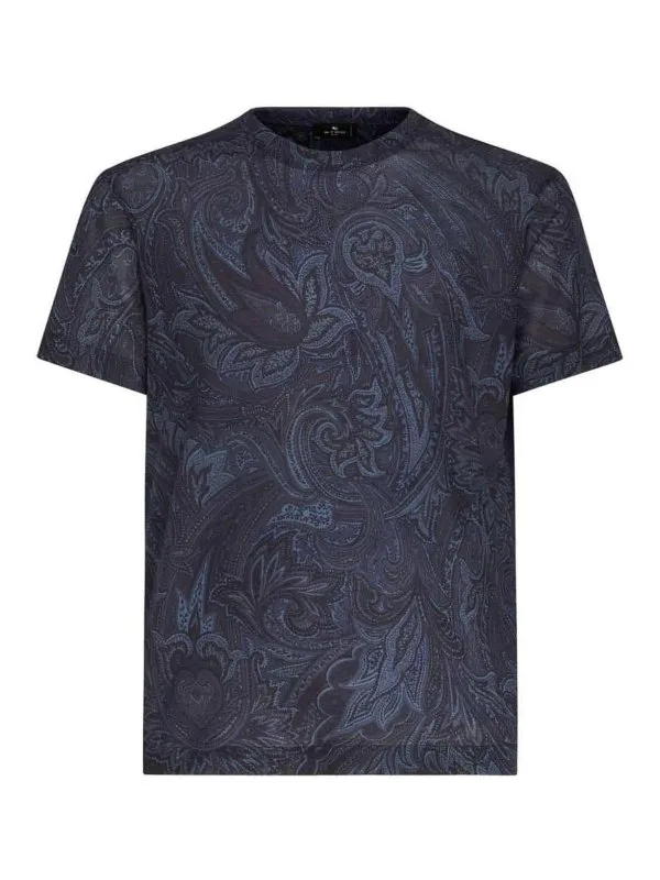 Etro T-Shirt - Bleu - Bleu - Homme | MRMA0002AJ067X0883