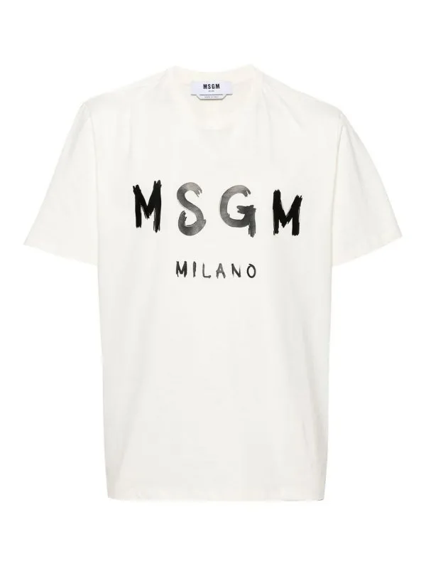 M.S.G.M. T-Shirt - Blanc - Blanc - Homme | 2000MM51020000202