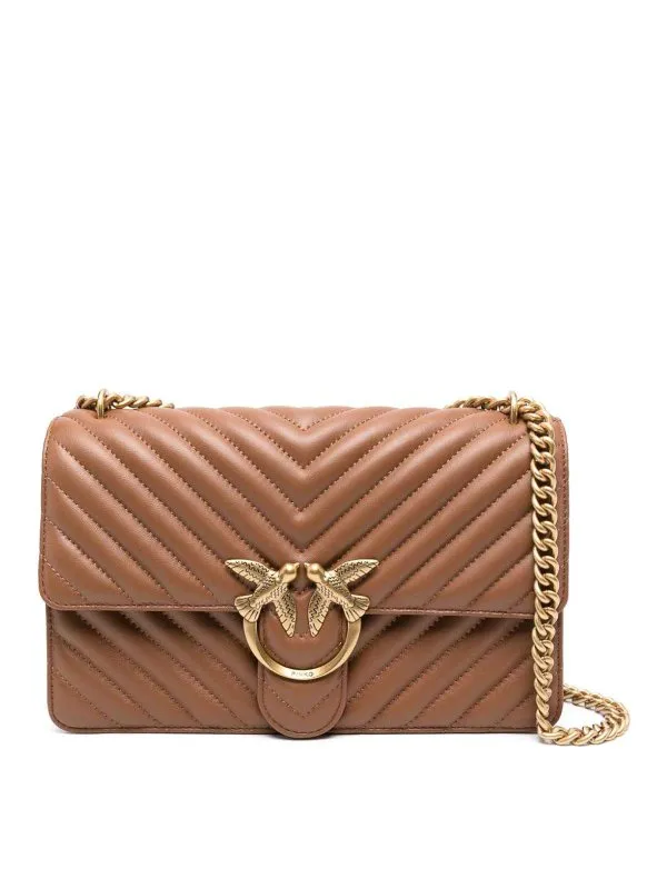 Pinko Sac Bandoulière - Love One Classic - Marron | 100941A0GKL17Q