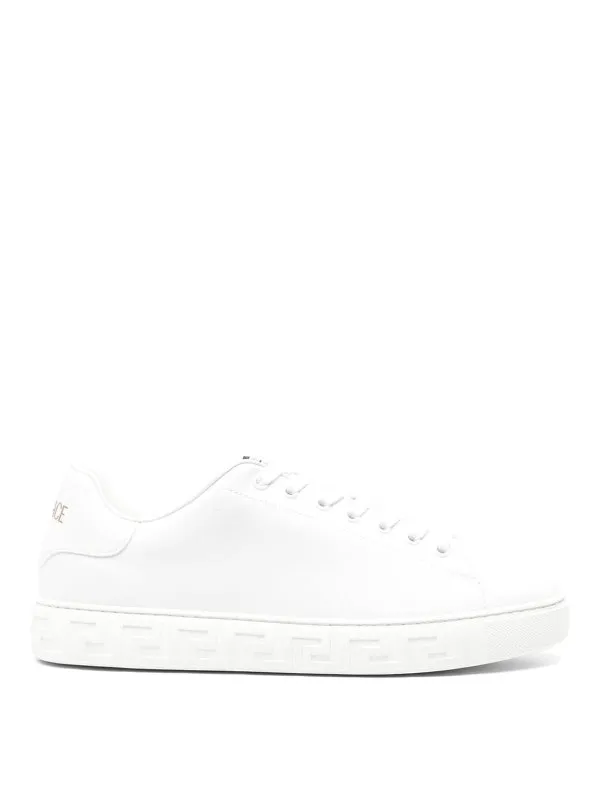 Versace Baskets - Greca - Blanc - Homme | 10144601A096081W010