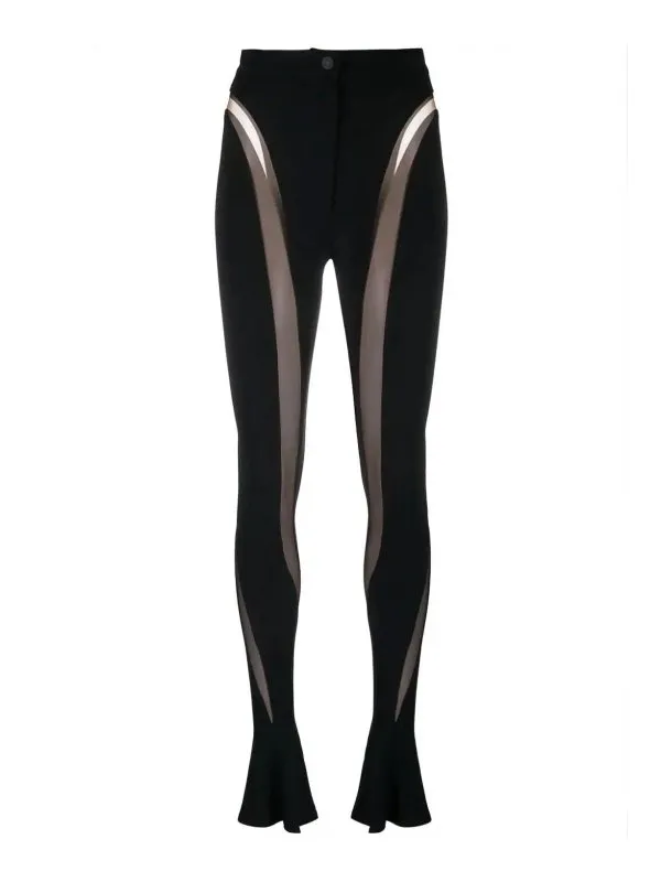 Mugler Leggings - Noir - Noir - Femme | 24P1PA0404470B99N1