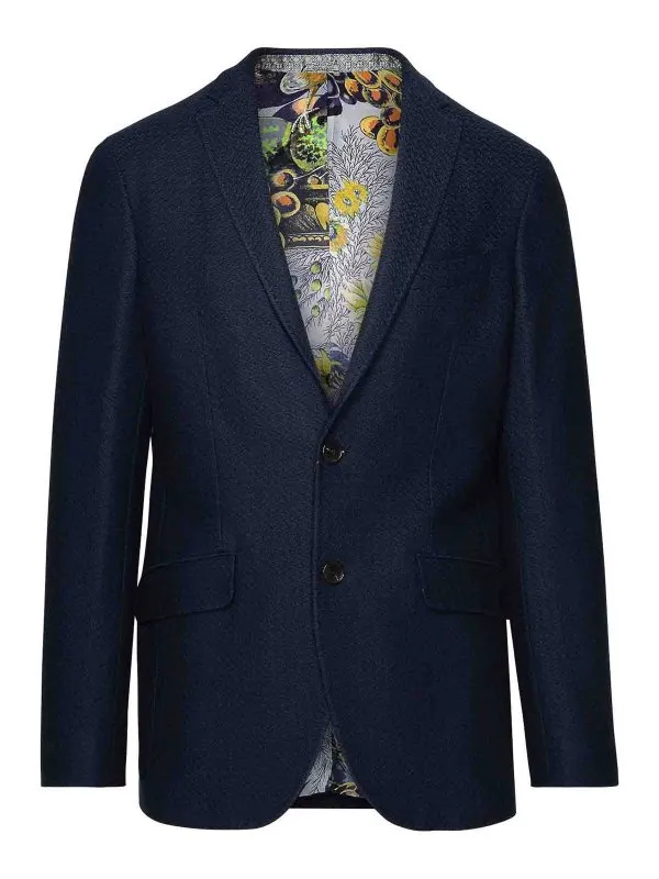 Etro Blazer - Bleu Foncé - Bleu Foncé | MRCB000199JT502S9001