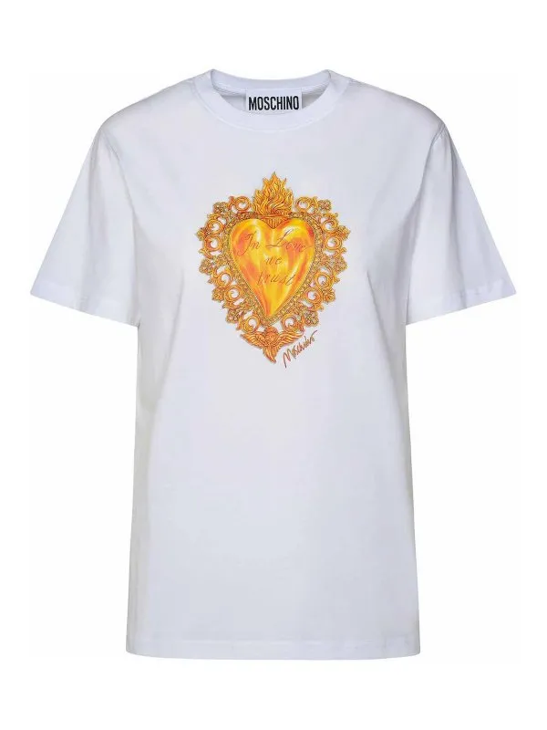 Moschino T-Shirt - Blanc - Blanc - Femme | 071305411001