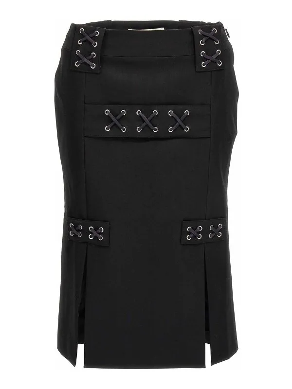 Alessandra Rich Jupe Midi - Noir - Noir - Femme | FAB3424F4055900