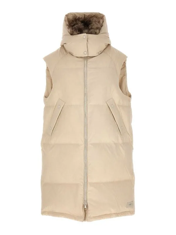 Yves Salomon Gilet - Blanc - Blanc - Femme | 24WFG07010T08GA1012