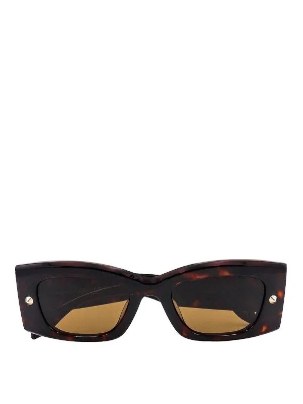 Alexander Mcqueen Lunettes De Soleil - Marron | 760621J07492305