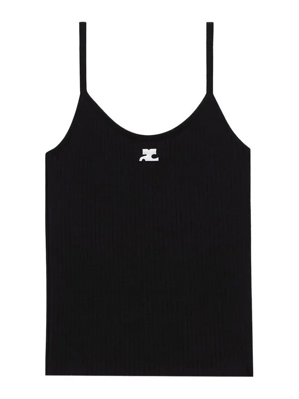 Courreges Top - Noir - Noir - Femme | PERMDE012FI00019999