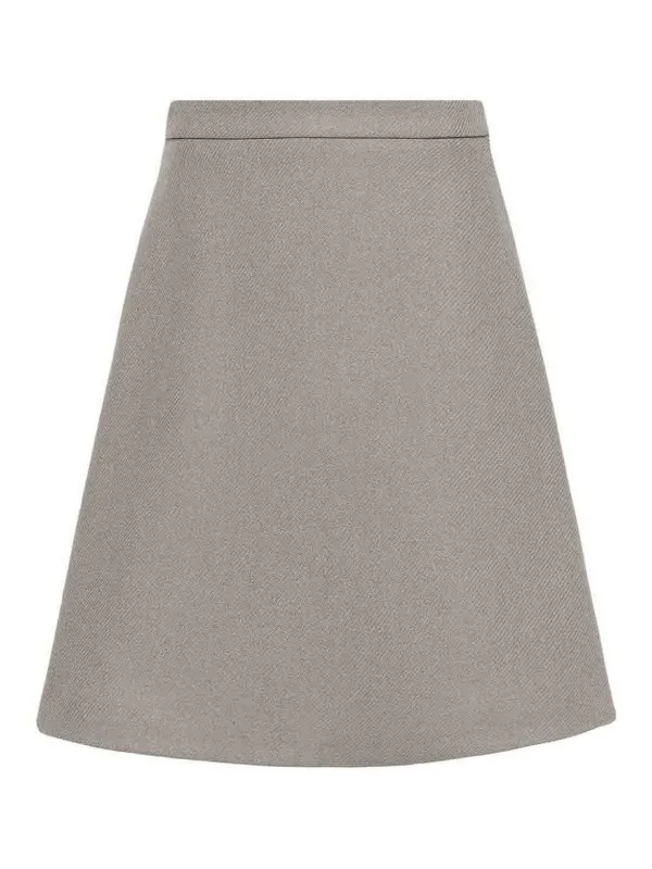 Ami Paris Jupe Midi - Gris - Gris - Femme | FSK215WV0016281