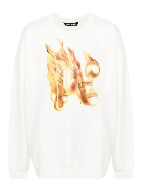Palm Angels Sweat-Shirts - Blanc - Blanc | PMBA074R24FLE0040376