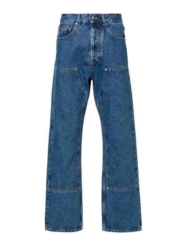 Palm Angels Jean Droit - Bleu - Bleu - Homme | PMYA043R24DEN0044010