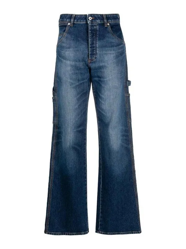 Heron Preston Jean Évasé - Bleu - Bleu | HWYB004S23DEN0014500