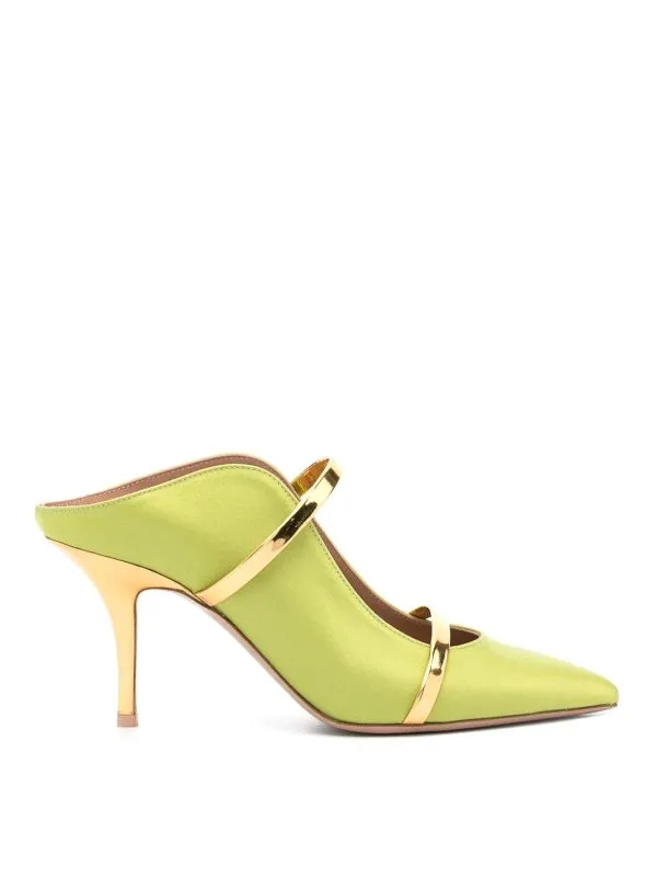 Malone Souliers Mules en cuir vert - Vert | MAUREEN70389PEAGOLD