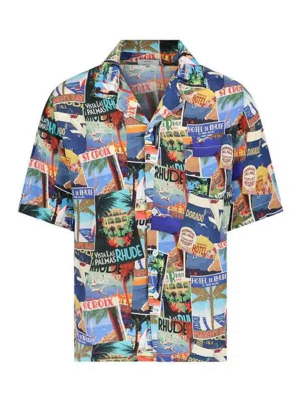 Rhude Chemise - Bleu - Bleu - Homme | RHPS24SR081749761976