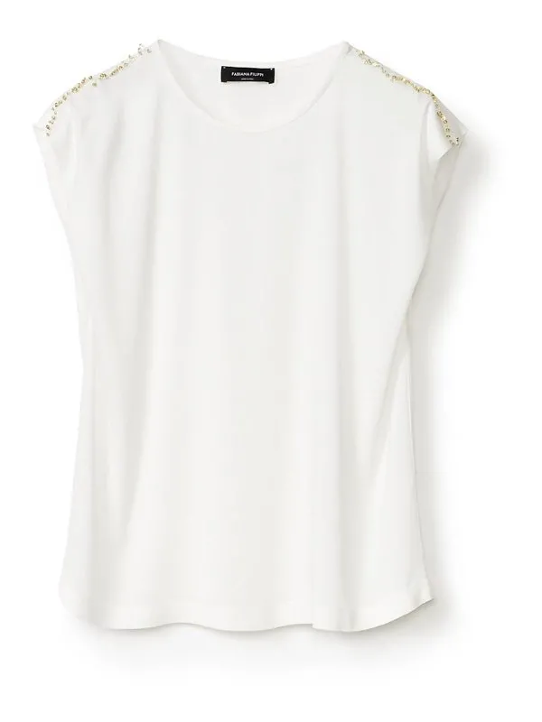 Fabiana Filippi Top - Blanc - Blanc - Femme | TPD274F221H4490142