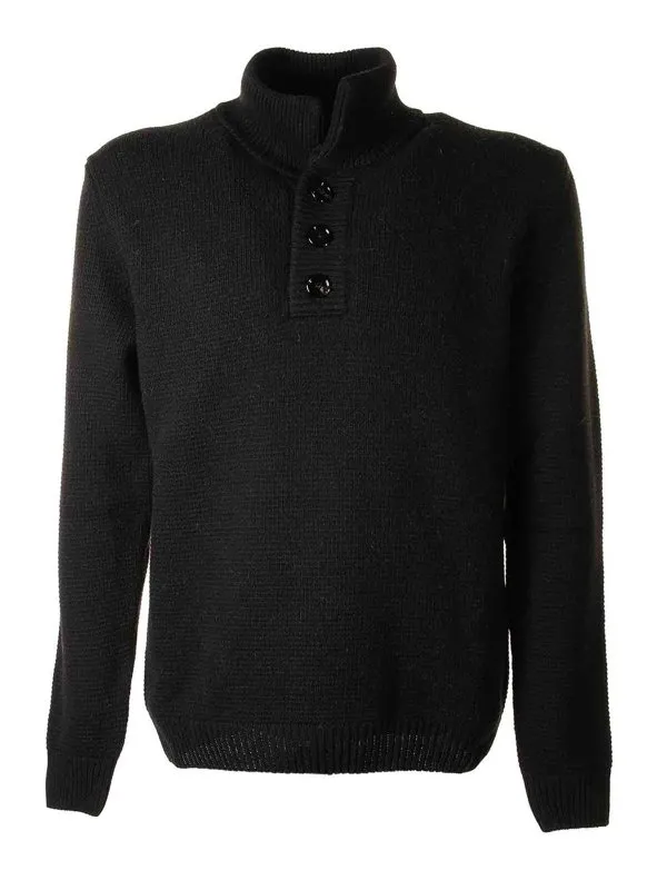Dondup Pull Col Roulé - Noir - Noir - Homme | UT206M00901U999