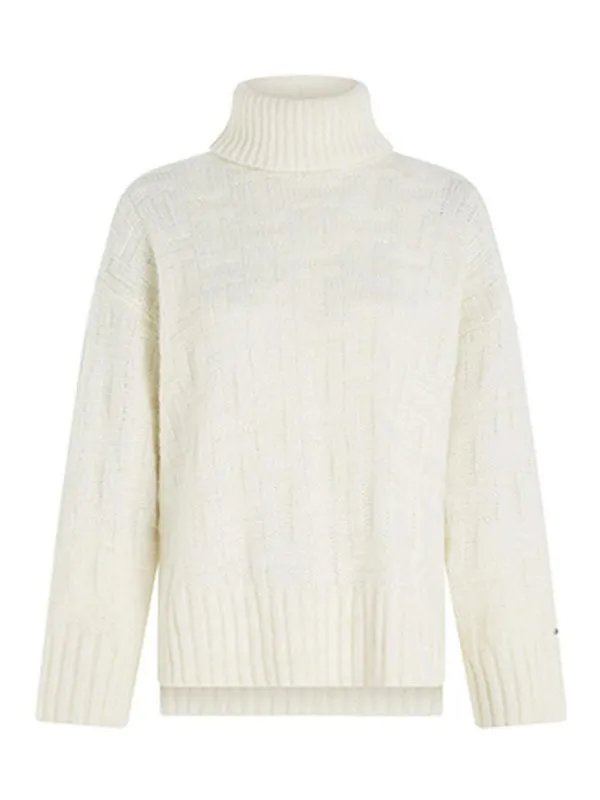 Tommy Hilfiger Pull Col Roulé - Blanc - Blanc | WW0WW39886YBH
