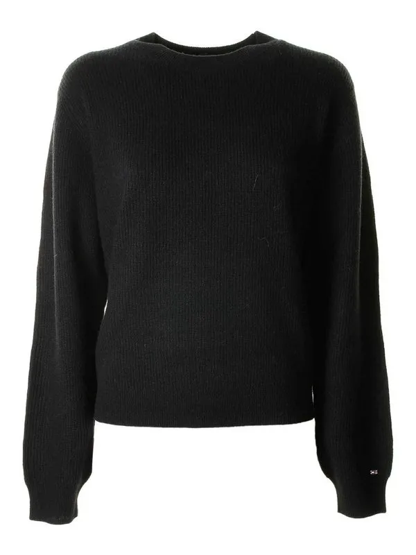 Tommy Hilfiger Pull Col Rond - Noir - Noir - Femme | WW0WW39897BDS