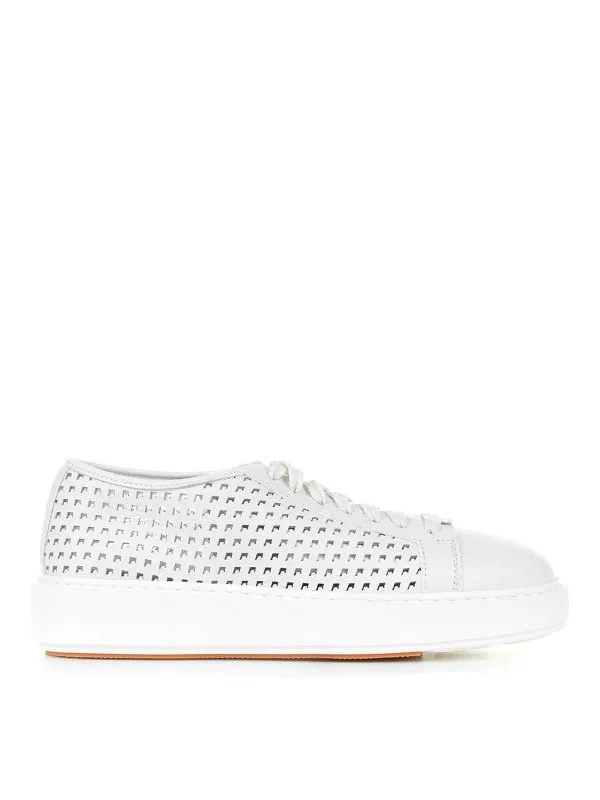 Santoni Baskets - Blanc - Blanc - Femme | WBCD61223BARTMEYI50