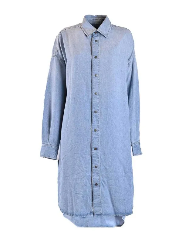 Diesel Robe Au Genou - Foncé Délavé - Femme | A113870TGAQ01