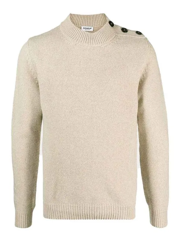 Dondup Pull Col Rond - Blanc - Blanc - Homme | UT225M00901U002DU010