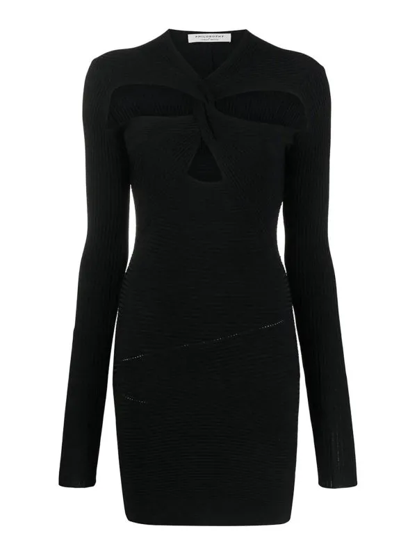 Philosophy di Lorenzo Serafini Robe Au Genou - Noir | 048657020555