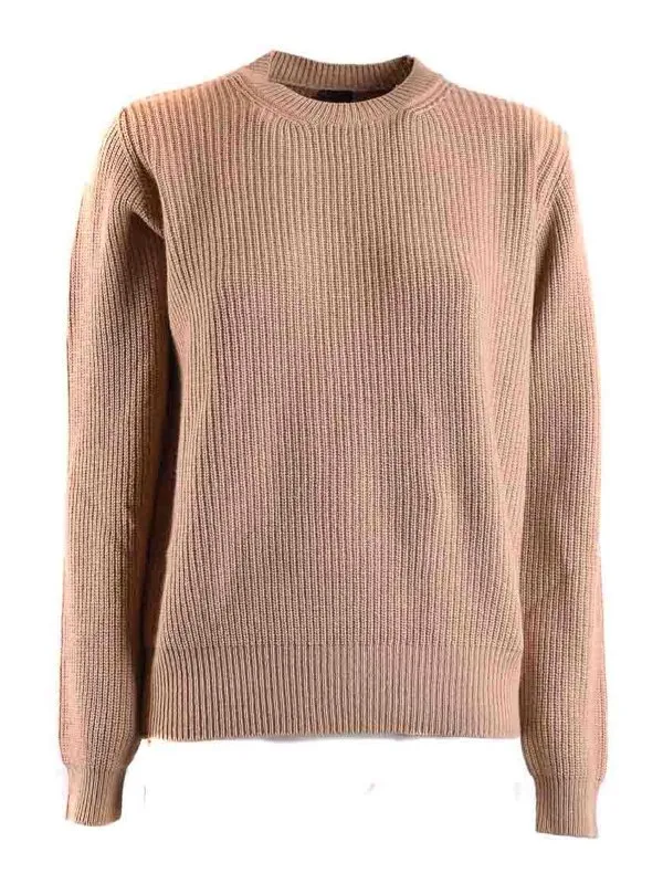 Pinko Pull Col Rond - Beige - Beige - Femme | SQUALOC98