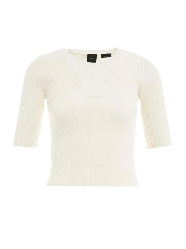 Pinko Pull Col Rond - Blanc - Blanc - Femme | 102017A1KWZ12