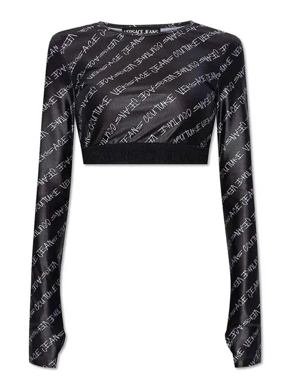 Versace Jeans Couture Top - Noir - Noir - Femme | 75HAH218JS219899