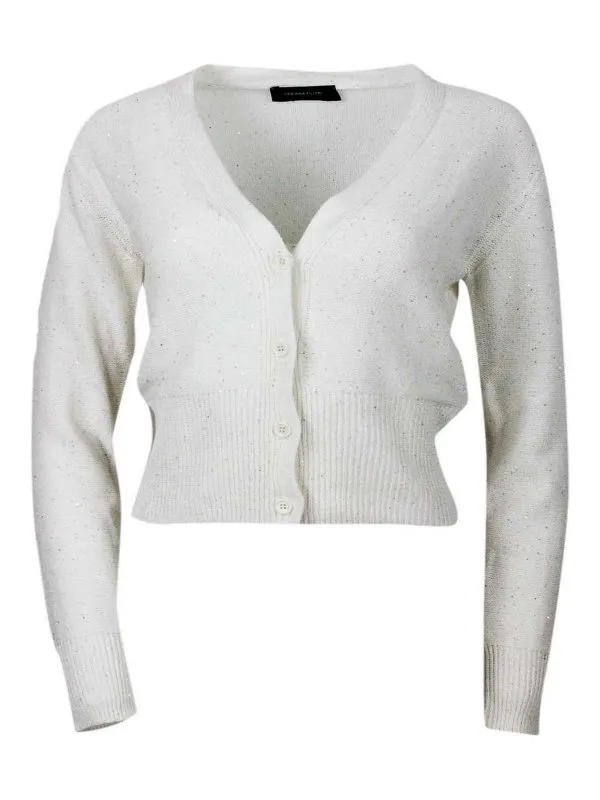Fabiana Filippi Cardigan - Crème - Crème | MAD274F038D2730142
