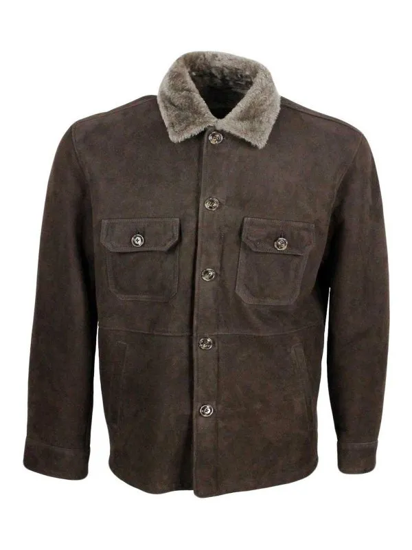 Barba Blouson En Cuir - Marron - Marron - Homme | SHE38900CAM0004