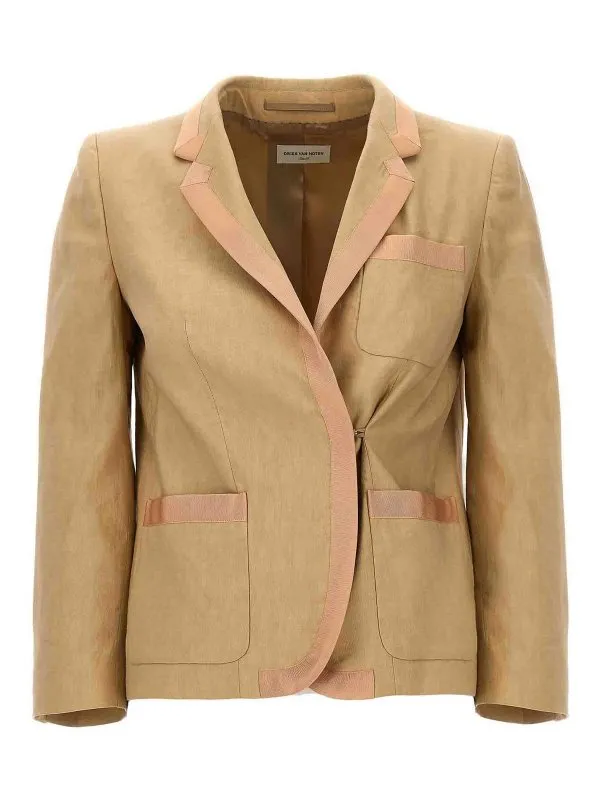 Dries Van Noten Blazer - Beige - Beige - Femme | 2410104178373100