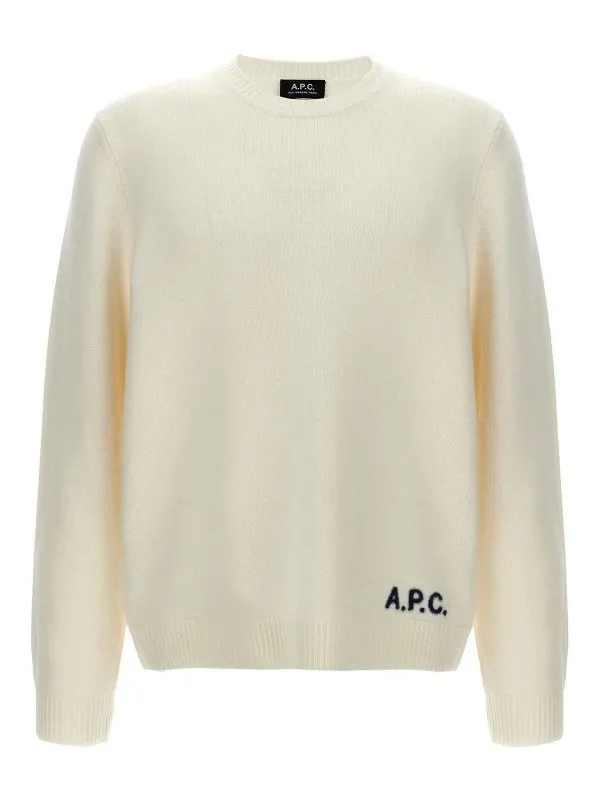 A.P.C. Pull Col Rond - Blanc - Blanc - Homme | WVBDJH23059AAD