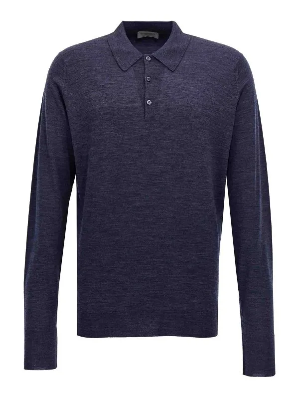 John Smedley Polo - Bleu - Bleu - Homme | DORSETMIDNIGHT