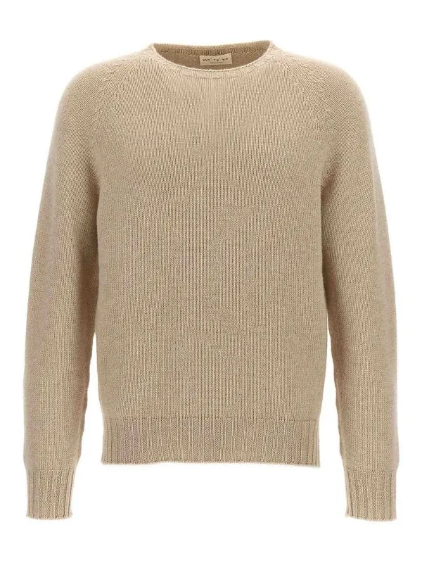 Ma'ry'ya Pull Col Rond - Beige - Beige - Homme | YNK040B2